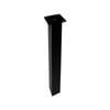Adoored 40 x 40 x 400mm Black Square Metal Furniture Leg