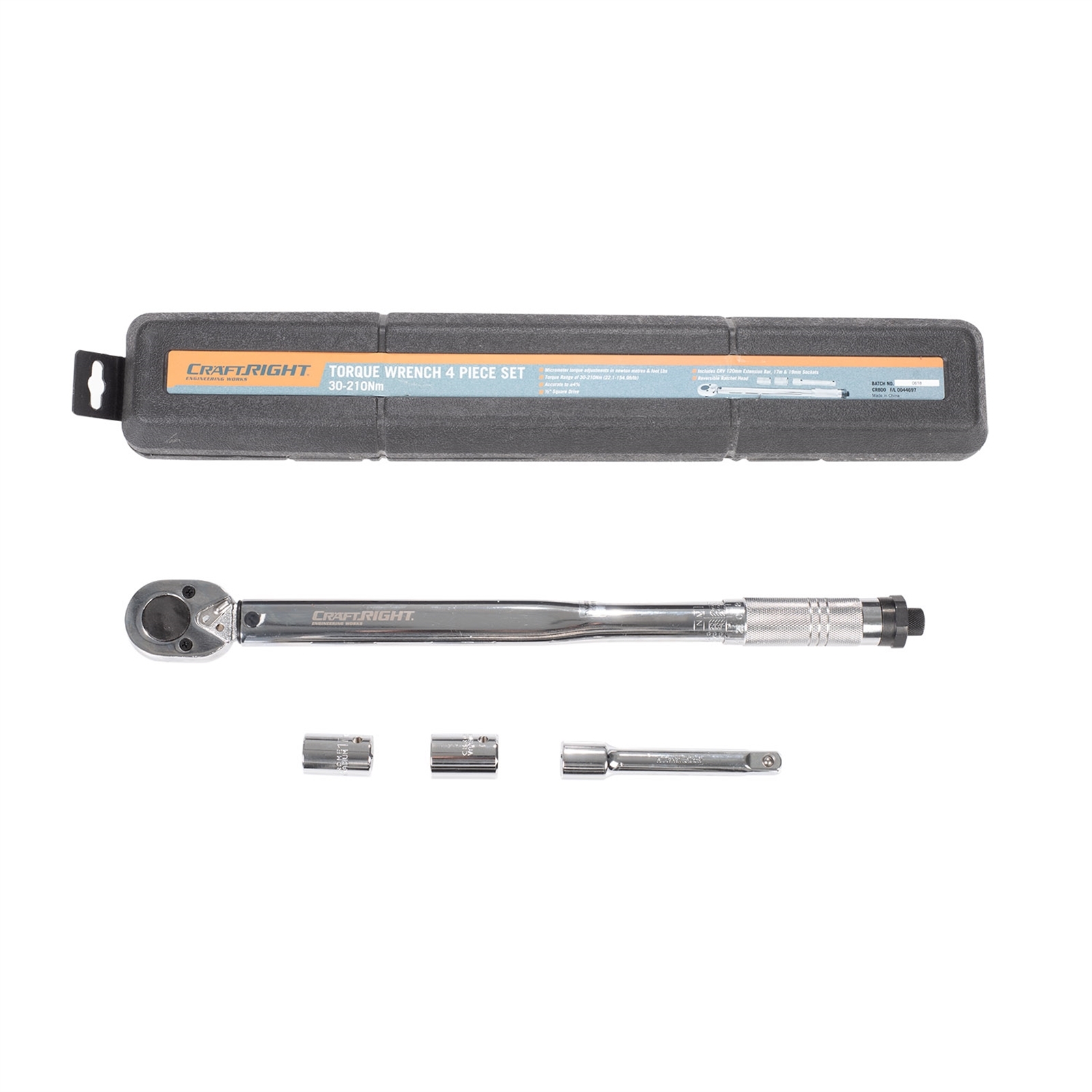 Craftright 4 Piece 1 2 Drive Torque Wrench Set Bunnings Australia