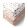 Living Textiles 2 Pack Organic Cotton Cot Fitted Sheets Bohemian Bliss