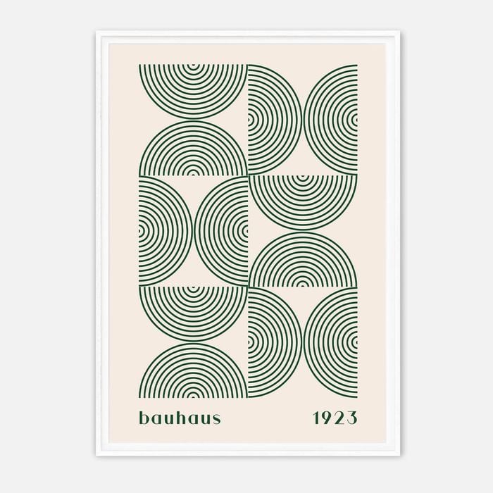 Galrie Bauhaus 1923 Art Print - Stunning Geometric Artwork for Modern Decor, White Frame, 50 x 70cm (20 x 28inch)