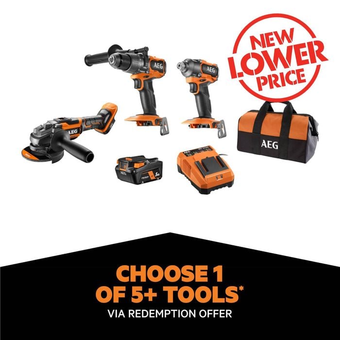 AEG 18V Brushless 3-Piece 5.0Ah Force Kit
