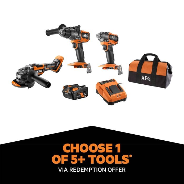 AEG 18V Brushless 3-Piece 5.0Ah Force Kit