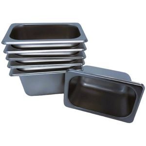 LCE Gastronorm GN Pan One Ninth Size 1/9 GN Pans 100mm (Pack of 6)