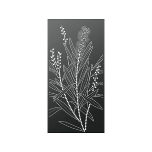 Walpix 1775 x 875 x 2mm Perforated Aluminium Decorative Screen Folded Profile Bottle Brush - Charcoal