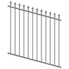 ProtectorAl 0350-1200W x 1200H Palladium Silver Spear Top Pool Fence Panel Raked Up to 15º