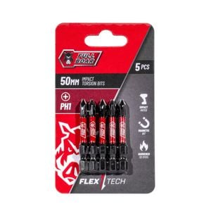 Full Boar PH1 x 50mm Impact Torsion Bit - 5 Pack