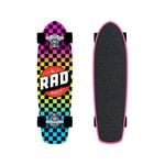 Rad Complete Dude Crew 6.75" x 30" Skateboard Checkers - Rasta Fade 6.75