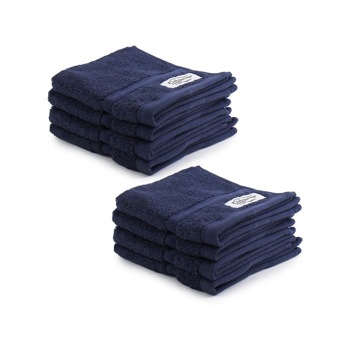 8pc Onkaparinga 30x30cm Flinders Face Washer 600gsm Denim