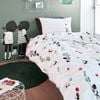 Bedding House Single White Feest Pastel Cotton Quilt Cover Set - Single Bed