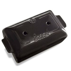 Emile Henry 24cm Ceramic Bread Loaf Baker Dish w/Lid Rectangle - Charcoal