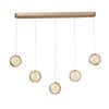 Vencha Yoyo 5 Light Bar Tri-Colour LED Pendant - Gold