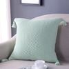 CottonMore Cotton Knitted Tassel Cushion Cover Mint 45x45cm