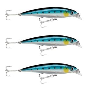3x Rapala 10cm Saltwater X Rap Jerkbait Fishing Lures - Blue Sardine