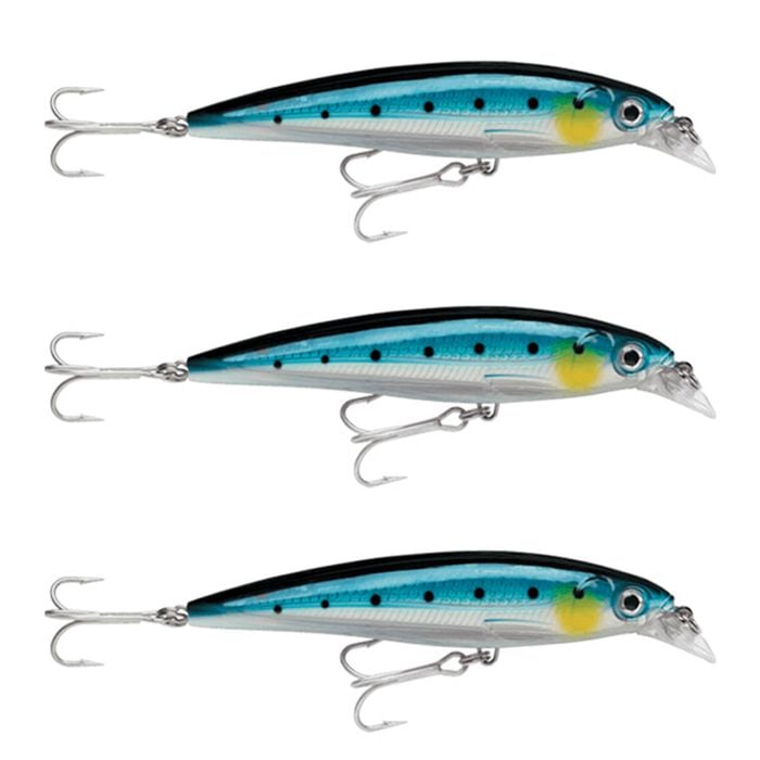 3x Rapala 10cm Saltwater X Rap Jerkbait Fishing Lures - Blue Sardine