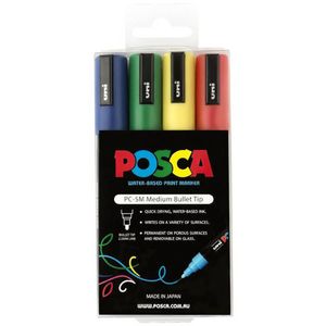 Uni Posca 2.5mm Tip Marker Assorted (4pk) (Assorted)