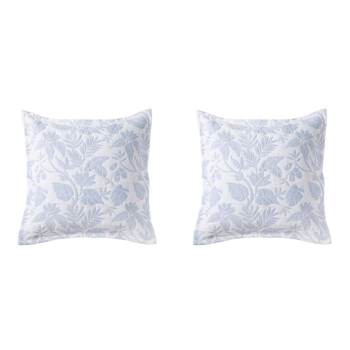 2PK Bianca Laurieton White Polyester European Pillowcase 65x65cm