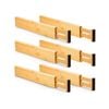 Carla Home 6 Pack Bamboo Adjustable Kitchen Drawer Dividers (large, 44-55 Cm)