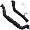 Ignite Exhausts Turbo Back For Toyota Landcruiser 79 Series V8 S/cab 3" Cat & Side Exit Black Aluminised Steel
