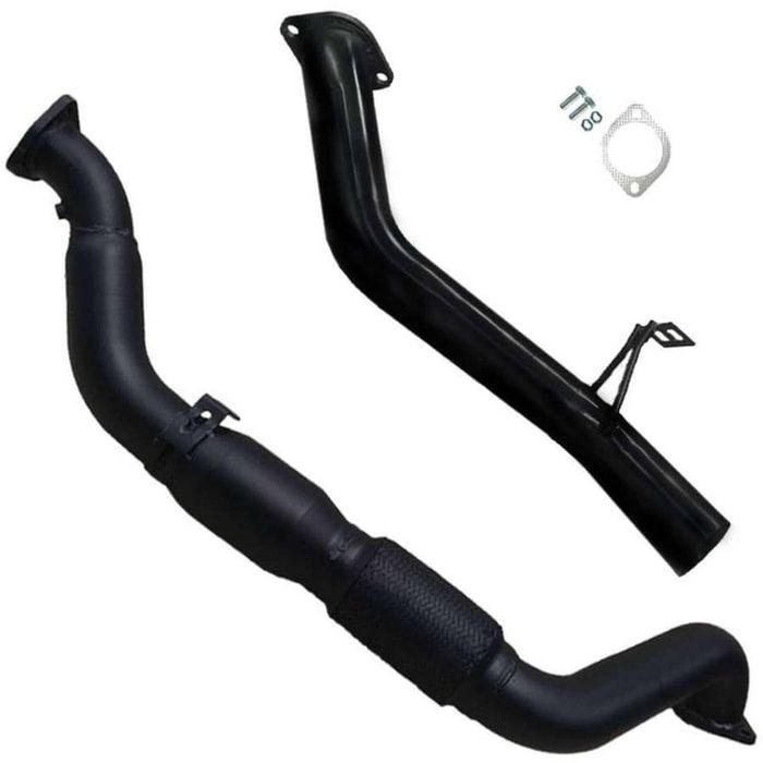 Ignite Exhausts Turbo Back For Toyota Landcruiser 79 Series V8 S/cab 3" Cat & Side Exit Black Aluminised Steel