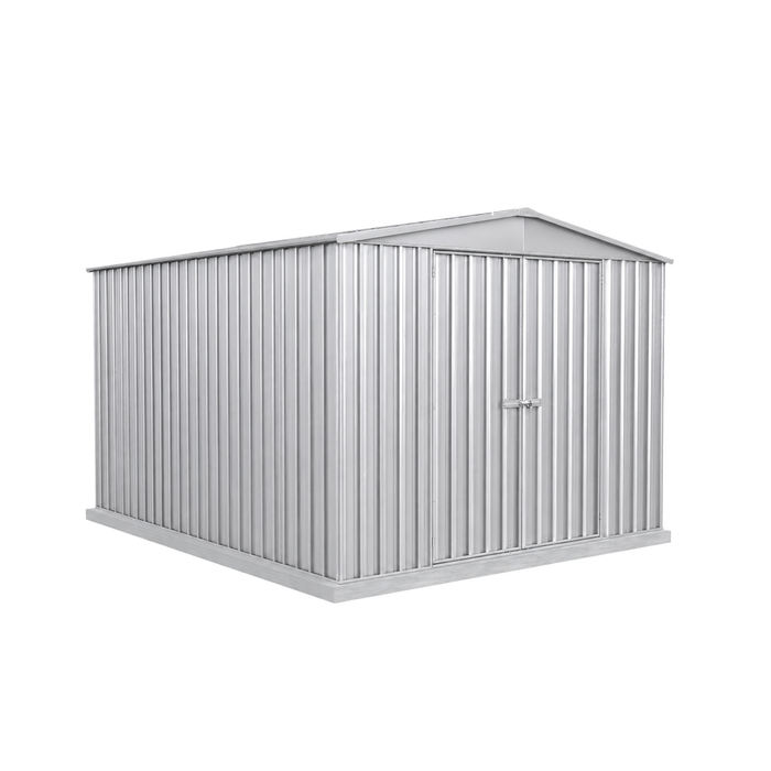Absco Sheds 3.00m x 3.66m x 2.30m Zincalume Double Door Highlander Garden Shed 