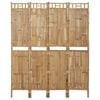 vidaXL 4-Panel Room Divider Bamboo Room Separator Partition Folding Screen