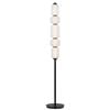 Telbix Torso Modern Standing Floor Lamp Light Metal Glass Black Matte
