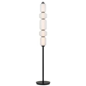 Telbix Torso Modern Standing Floor Lamp Light Metal Glass Black Matte