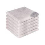 Argon Tableware Marble Square Coasters - 10cm - Pack of 6