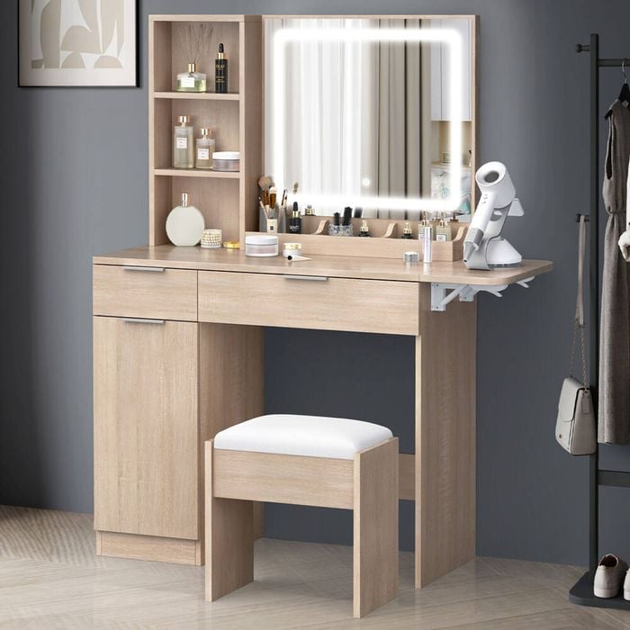 Alfordson Dressing Table Stool Makeup Mirror