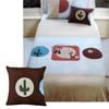 Happy Kids Wild Wild West Latte Embroidered Quilt Cover Set Single with Bonus Cushion