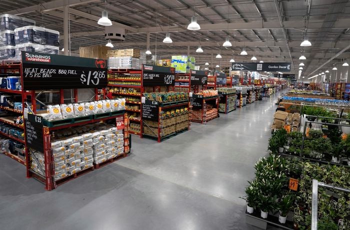 wide shot of the inside of warehouse