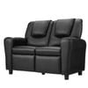 Keezi 1X Kids Recliner Chair Black Sofa