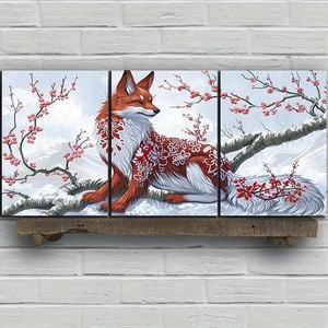 3pcs Farmhouse Greenery Accents Print 100% Australian Made 3 x 40x60cm (Metal Print)