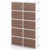 Costway Shoe Rack 10tier Shoe Storage Cabinet Shelf Closet Organizer