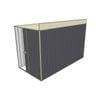 Build-a-Shed 1.5 x 3 x 2m Skillion Shed without Side Doors - Grey