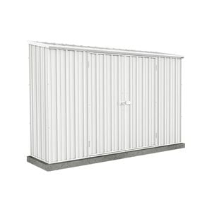 Absco Sheds 3.0 x 0.78 x 1.95m Surfmist Double Door Space Saver Garden Shed