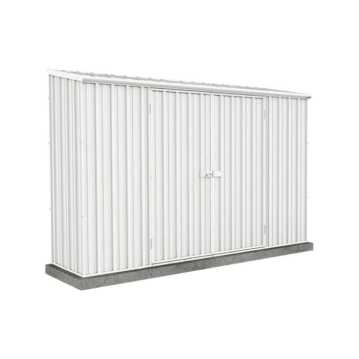 Absco Sheds 3.0 x 0.78 x 1.95m Surfmist Double Door Space Saver Garden Shed