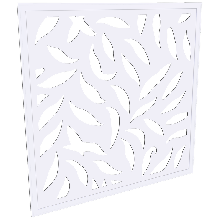 ProtectorAl 300 - 940 x 300 - 940mm Surfmist Large Leaf Framed Composite Decorative Panel