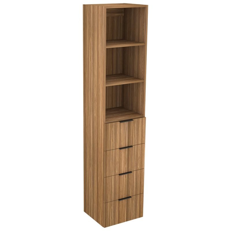 Lugna 2048 x 450 x 380mm Cove Ready to Assemble Robe Insert 2 Shelf 4 Drawer Unit