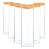 Argon Tableware Glass Storage Jar - Cork Lid - 2 Litre - 6x Modern Round Scandi Organisation Container Glass Jar