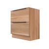 Stein 600 x 450 x 810mm Light Select Floor Standing Black Integrated Handle Vanity - Cabinet Only 
