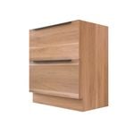 Stein 600 x 450 x 810mm Light Select Floor Standing Black Integrated Handle Vanity - Cabinet Only 