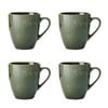 4pc Mikasa Jardin Stoneware Mug Set, 420ml - Green