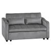 Sarantino Fenton Velvet 2-Seater Sofa Bed - Dark Grey