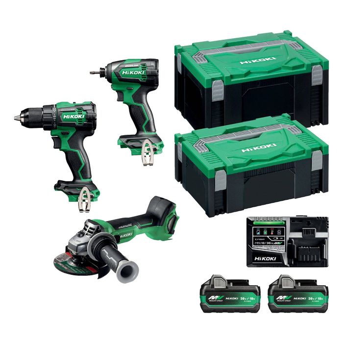 Hikoki 18V 3 Piece Brushless Combo Kit KC18DDBL2(HCZ)