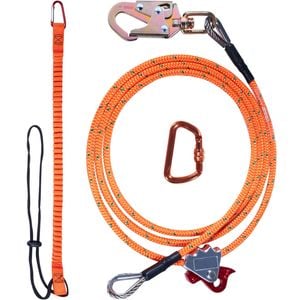 Vevor 240cm Flipline Orange Steel Core for Tree Climbing with Alloy Steel Snap Hook
