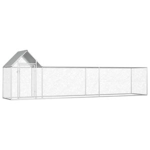 vidaXL Chicken Coop 5m Galvanised Steel Animal Habitat Cage Pet Animal House