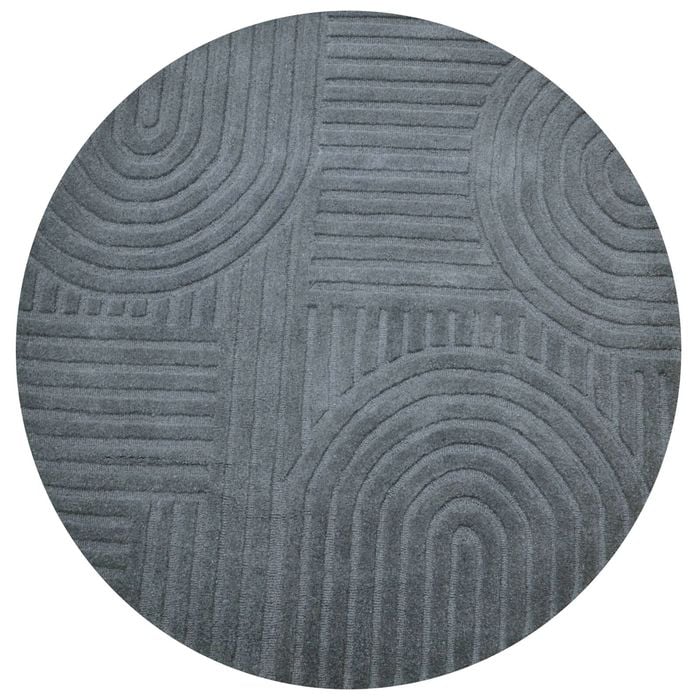 Contemporary Handwoven Wool Rug-Unity 6230-Smoke-160x160cm