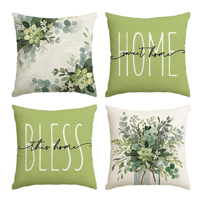 Catzon 4 Pcs Decorative Throw Pillow Covers with HD Printing for Home Decor