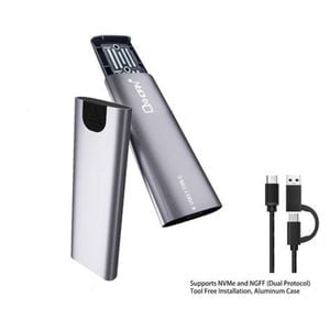 Oxhorn USB C 3.2 Gen 2 M.2 Enclosure NVMe NGFF Support M key M.2 STAT M.2 NVMe SSD up to 4TB Macs Windows USB-C USB-A